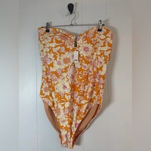 J. Crew Orange Floral Womens One Piece